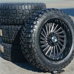 20” Chevy Silverado GMC Sierra Ford F150 Wheels & Tires Off-Road Tahoe Yukon Titan Suburban Rines Y