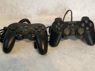 2 Wired PlayStation Dual Shock Controllers