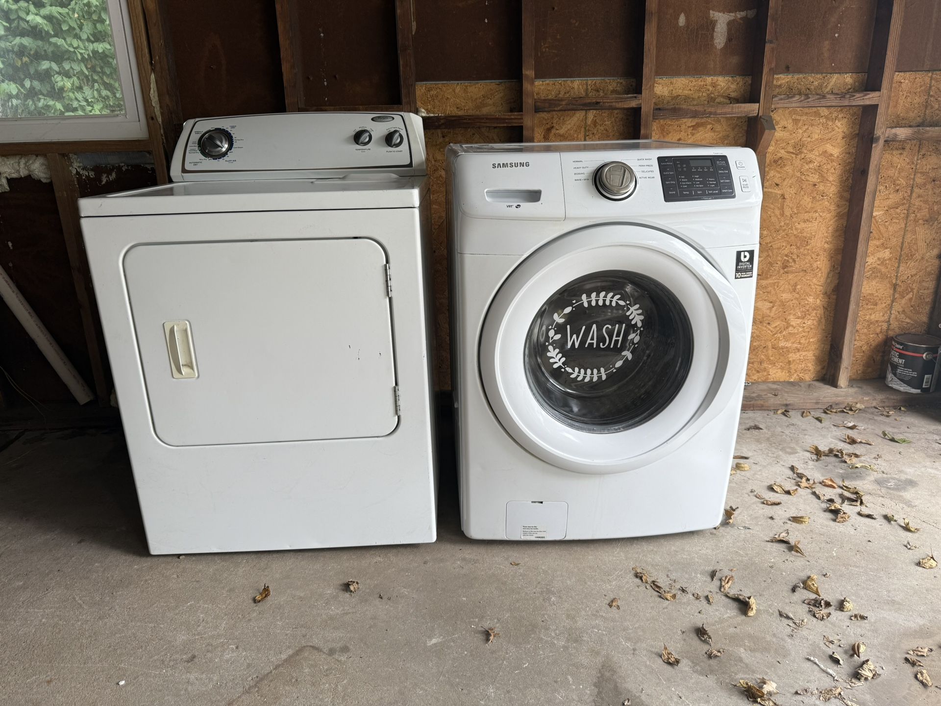 Selling whirlpool Dryer & Samsung Washer 
