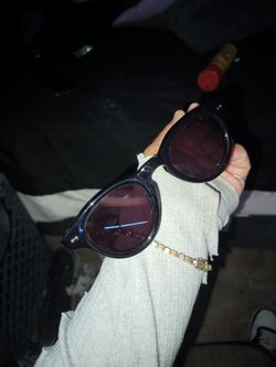Black Round Frame Sunglasses