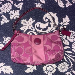 Pink coach purse