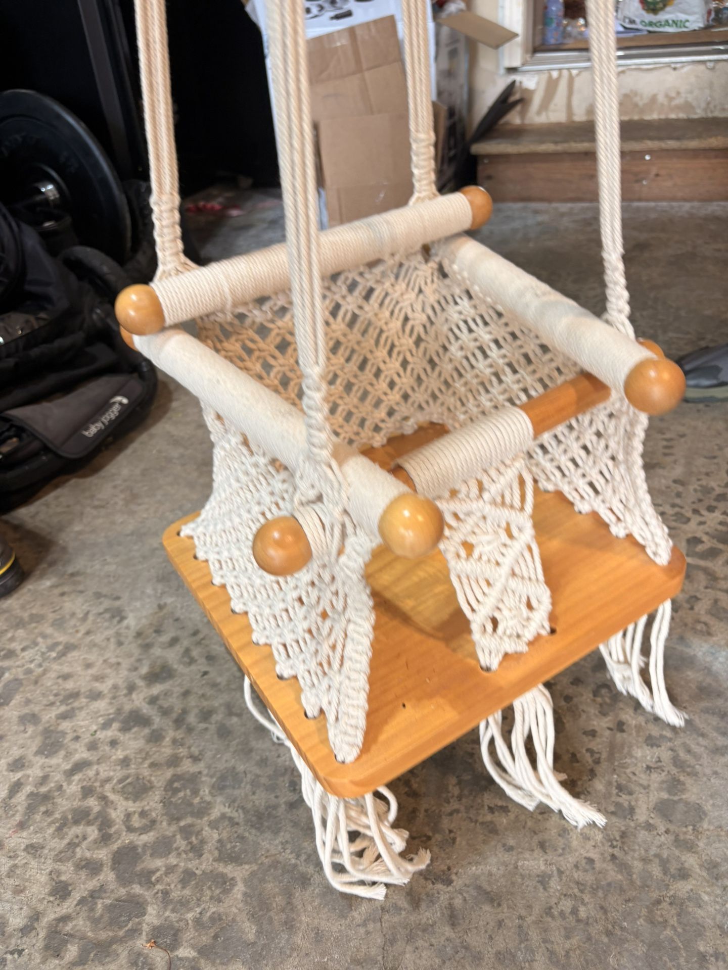 Macrame Aesthetic Baby Swing