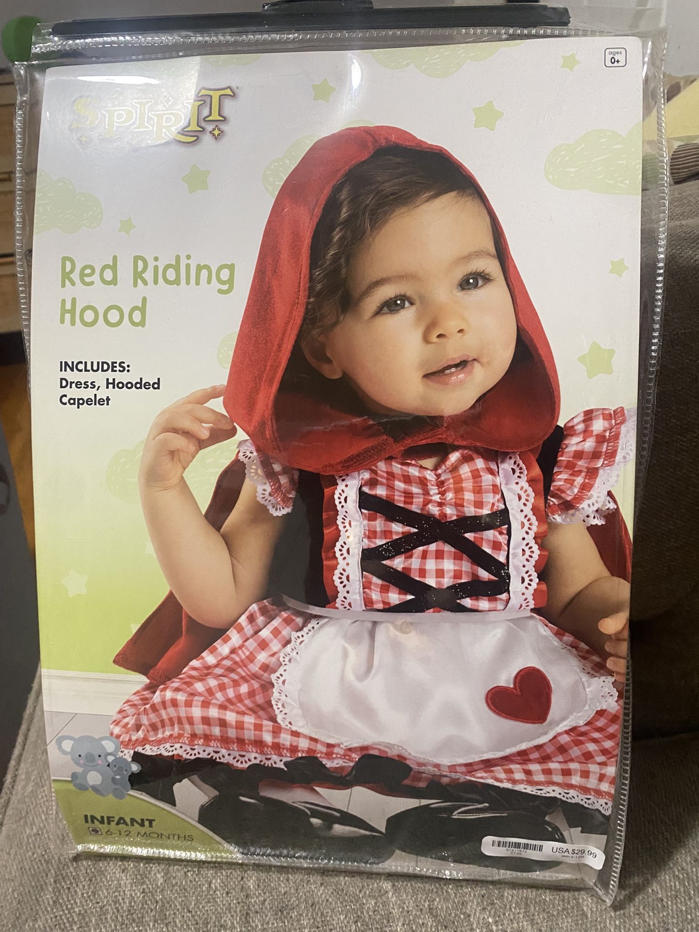 Red Riding Hood Baby Costume W/ Shoes