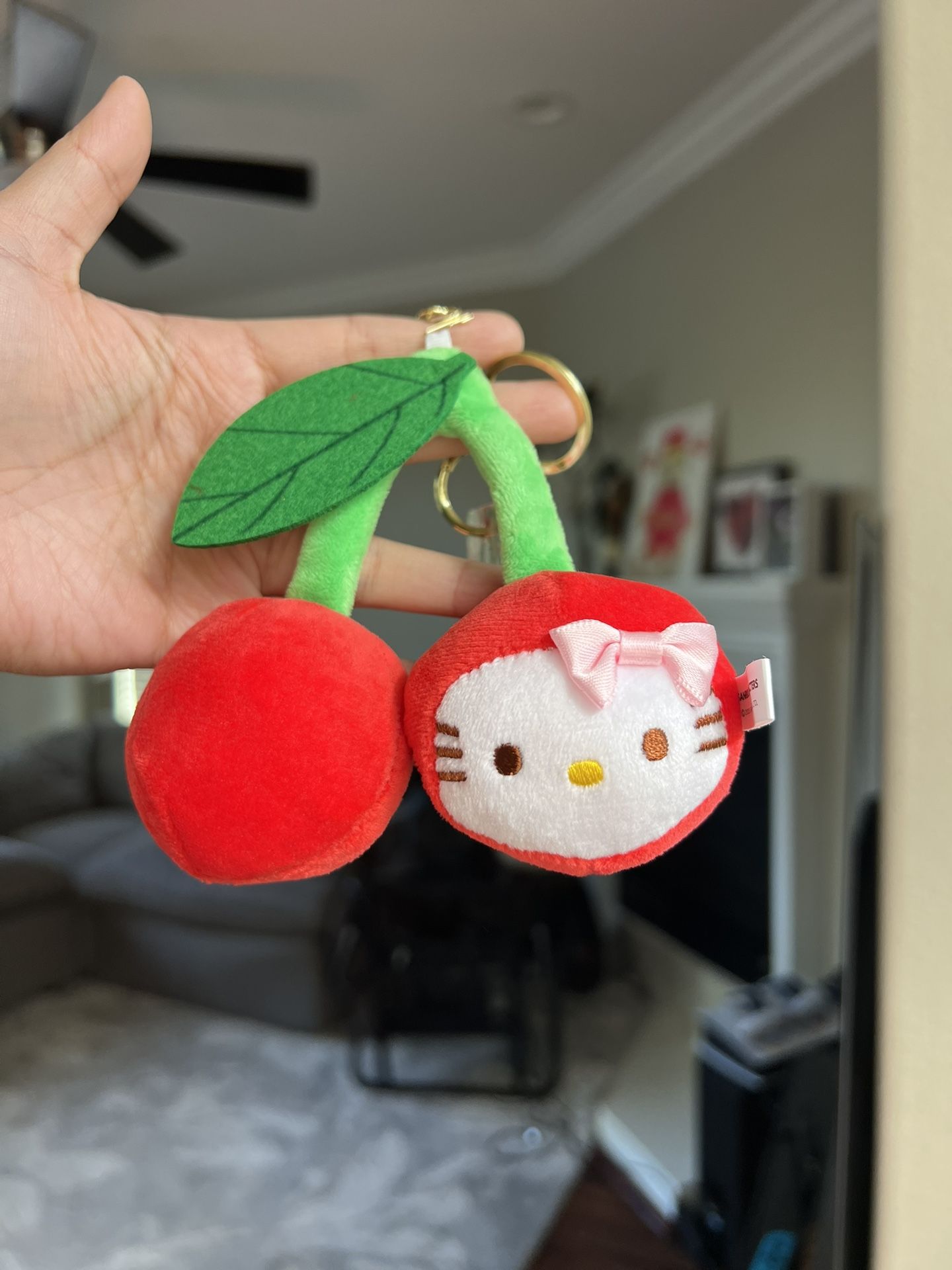 Sanrio Hello Kitty Cherry Plush Keychain