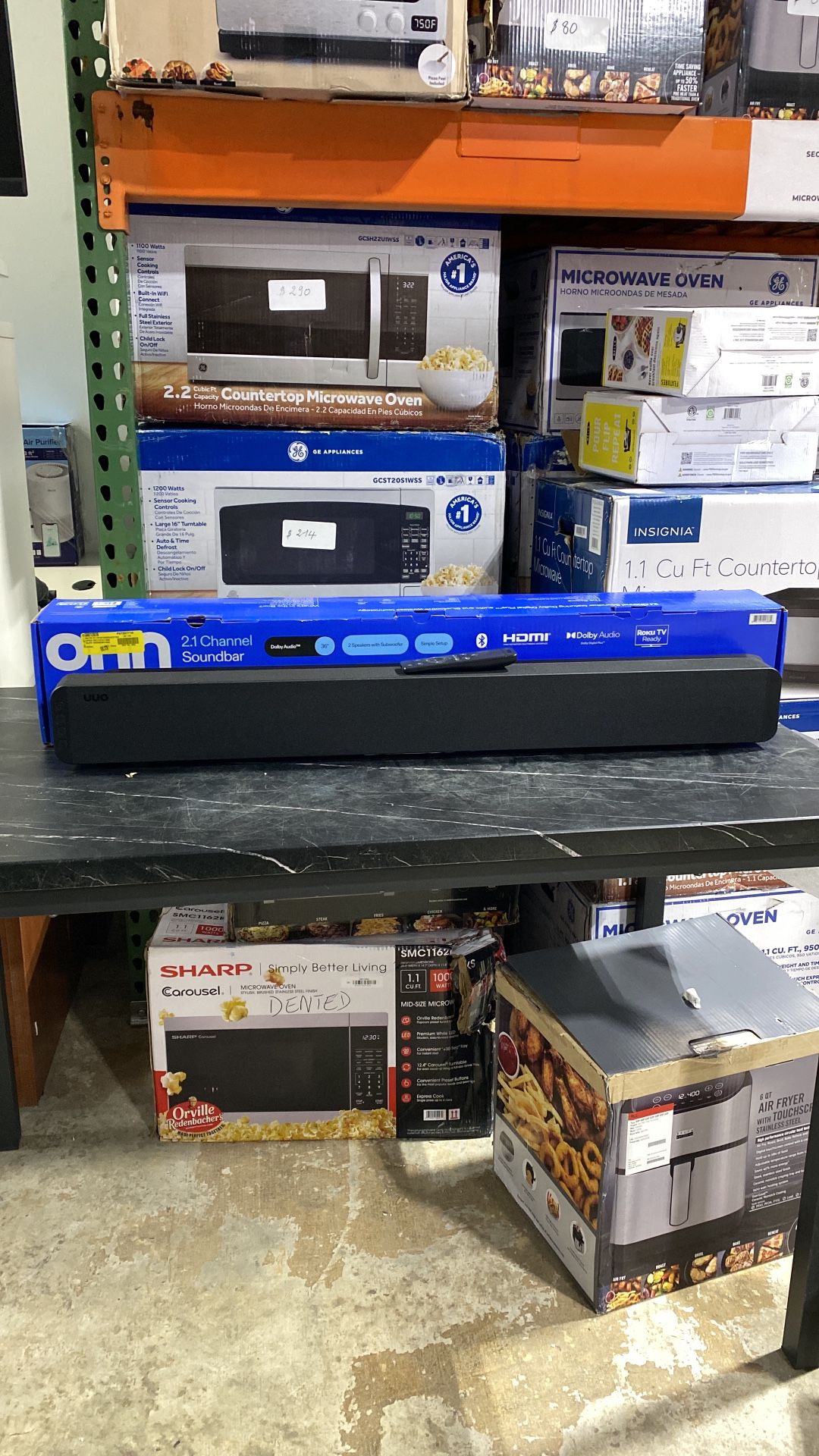 2.1 channel soundbar featuring Dolby digital plus  tm audio and bluetooth wireless technology    4pcs new  $55