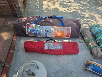 Camping gear six people tend + more