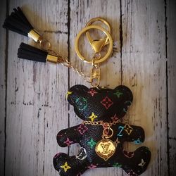 Black Multi Color Keychain