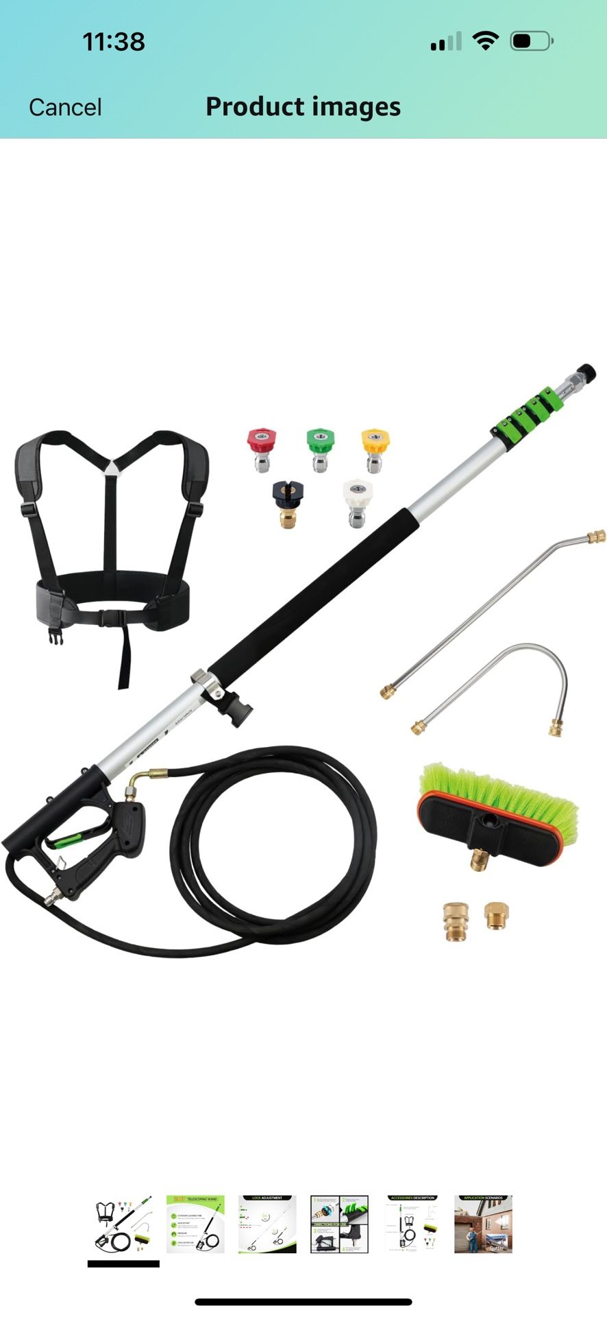 24 FT Pressure Washer Telescoping Wand with Pressure Washer Extension Wand