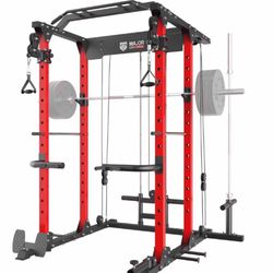 Plate Loaded Cable System ASSEMBLED include Olympic Weight Plates & Bars! 