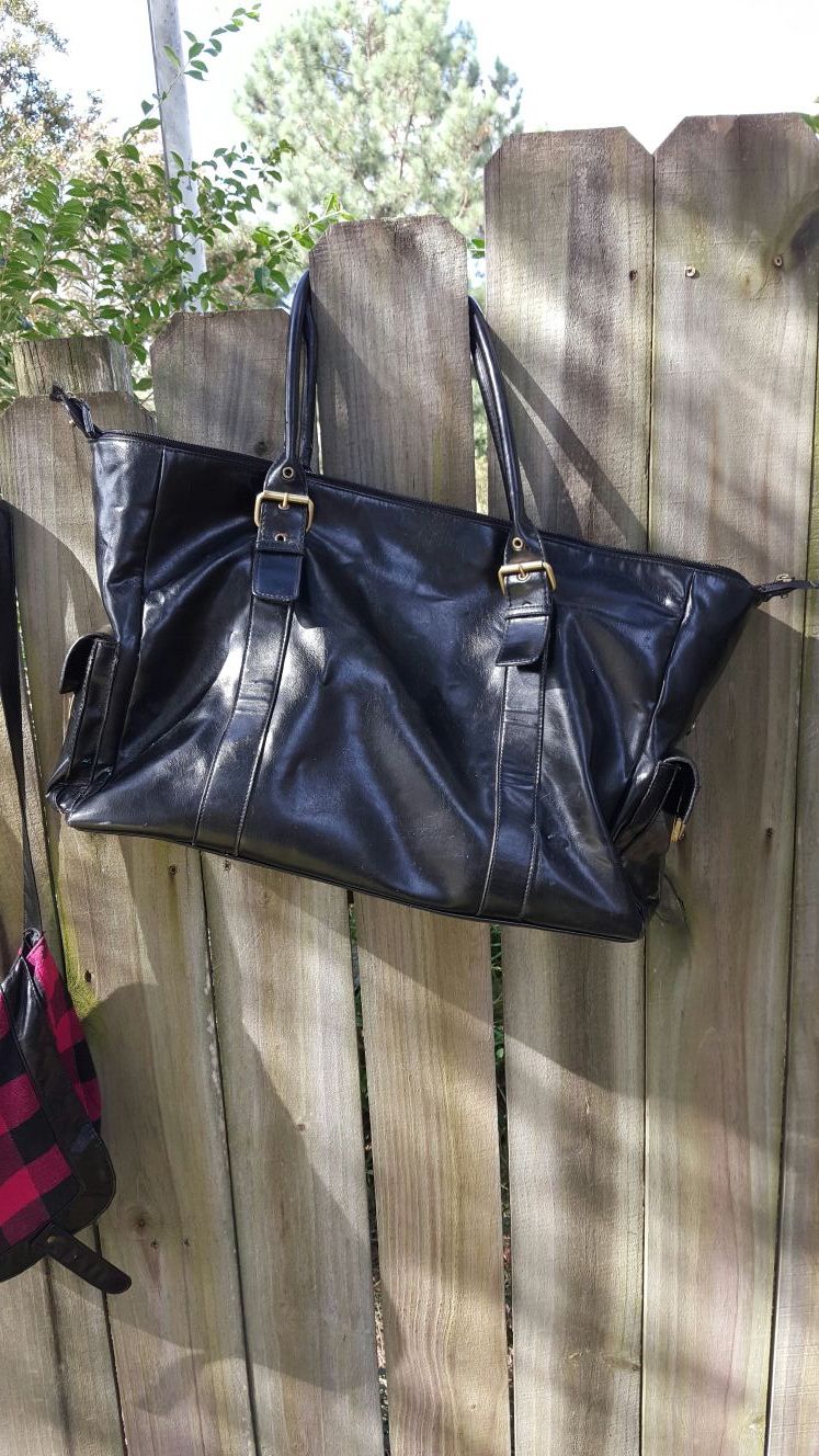Black overnight bag