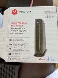 Motorola cable model plus router