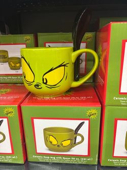Grinch soup bowl with spoon
