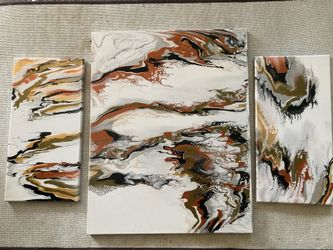 Abstract Acrylic Painting Set Of 3