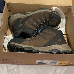 Eddie Bauer Men's Work Boots Men's Waterproof Tactical Boots for Men - Brown 8.5