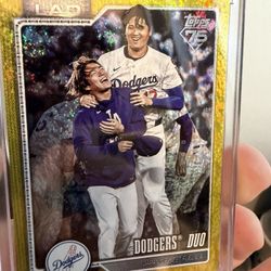 Topps 75th 2026 Shohei Ohtani Yoshinobu Yamamoto Dual Full Yellow Shimmer Foil