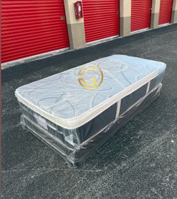 12” Twin Size Pillowtop  Mattress Set – Firm  Comfort – Available Today 🚚