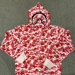 Pink Bape Hoodie Large New