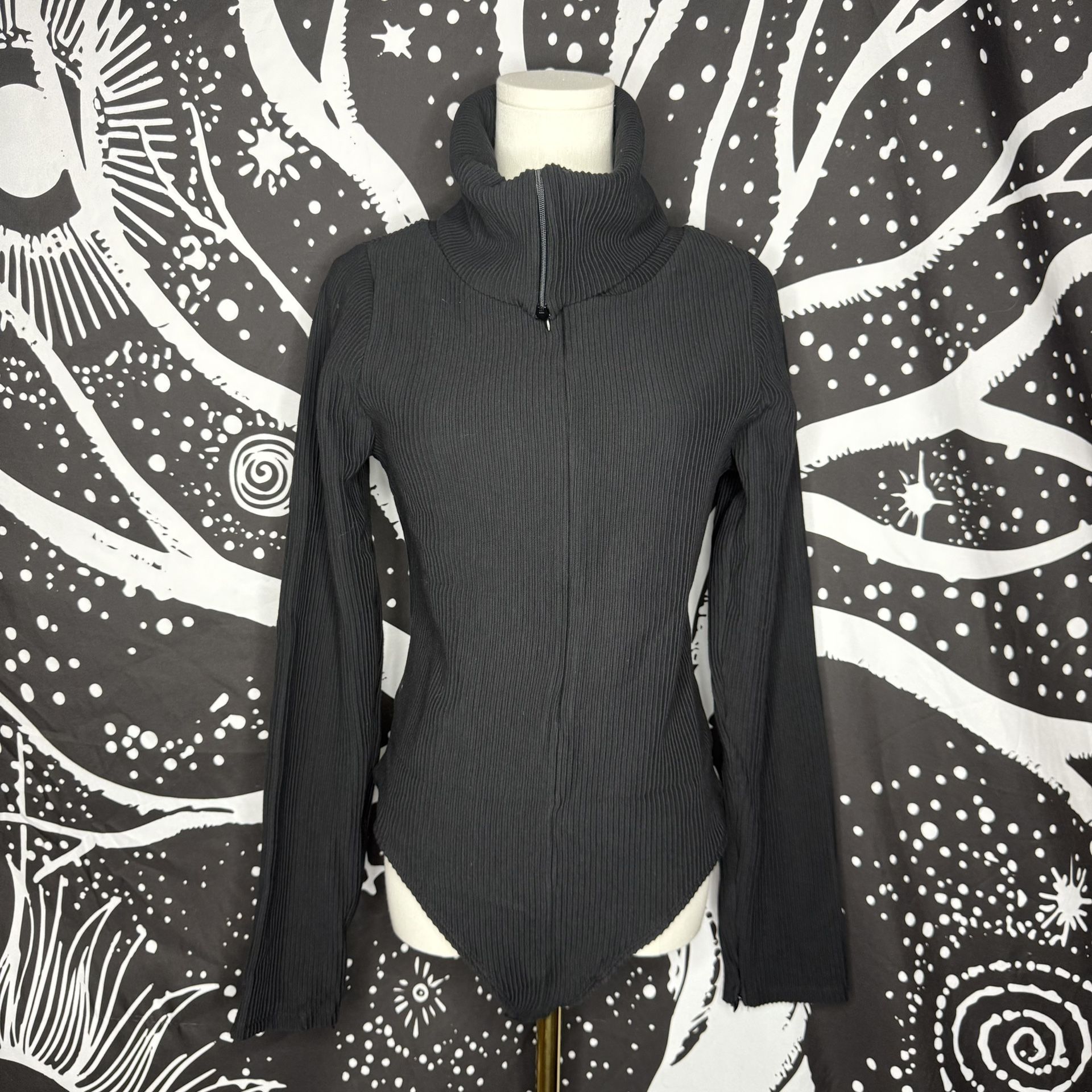 Good American Black Ribbed Bodysuit