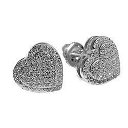 Iced Out Heart Earrings