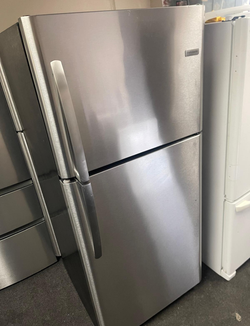 Frigidaire Stainless Top Mount Refrigerator — LED light, 18–19 cu ft