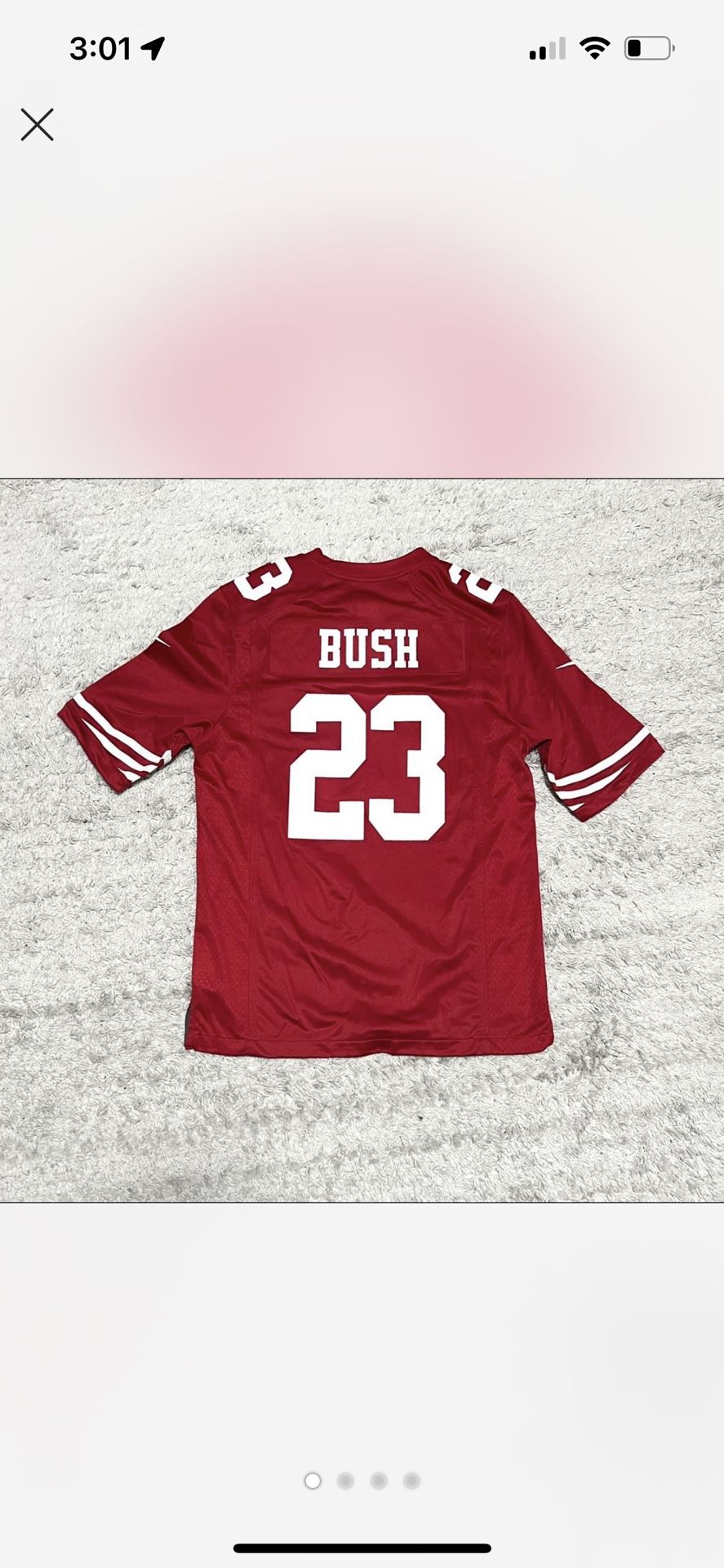 Reggie Bush 49ers Jersey Men’s Medium Nike
