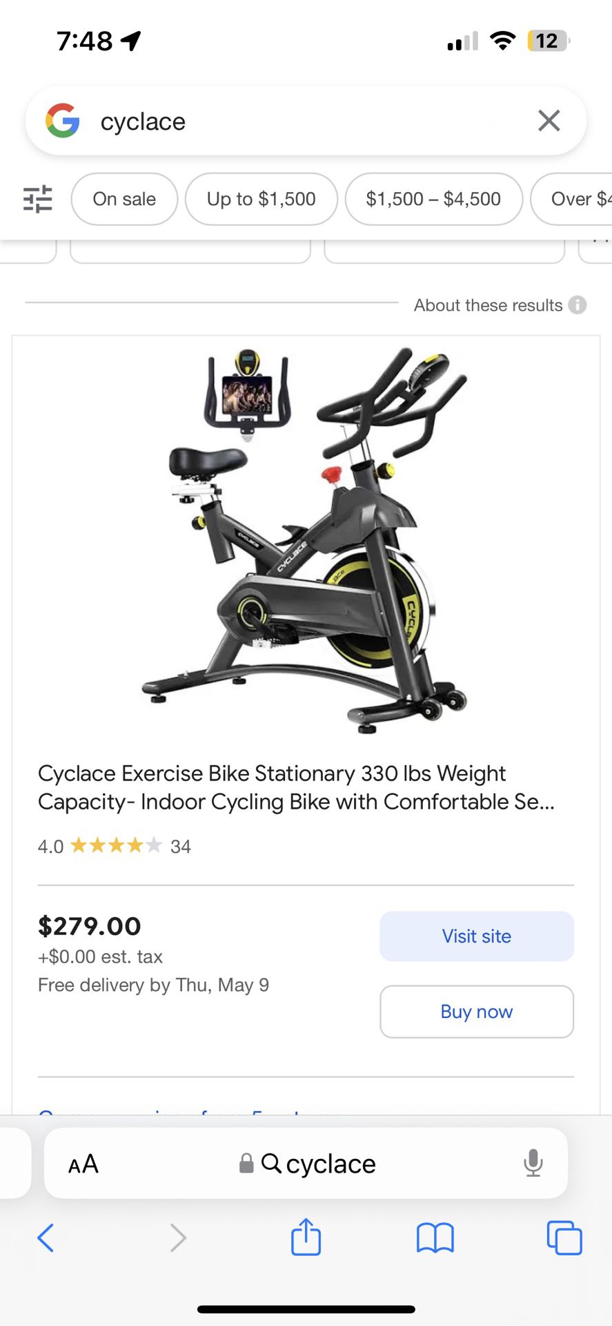 Cyclace Exercise Bike 