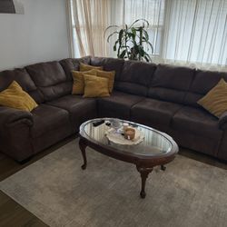 L Section Sofa And Vintage Coffee Table