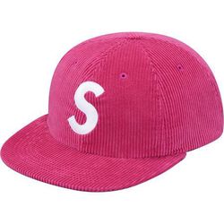 Pink Supreme S Logo Corduroy Hat