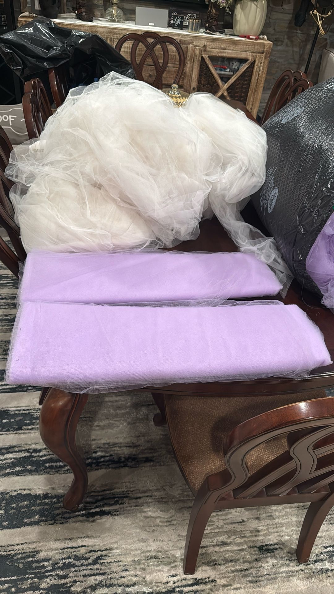 Lavender And White Tulle