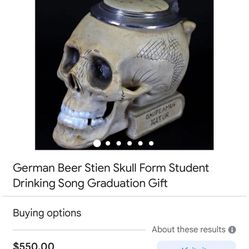 German Beer Stein For Graduation Drinking Song Antique