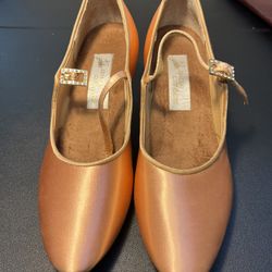 Aida 2 Pairs Standard 044 Blush Satin Flare Heel 2.5” 24 New 