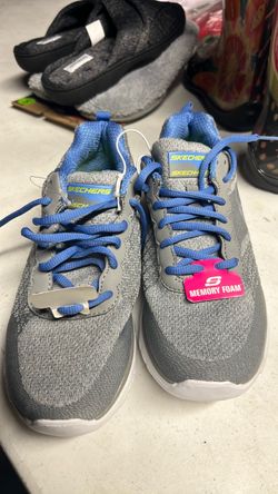 Skechers Memory Foam Sneakers Gray Blue