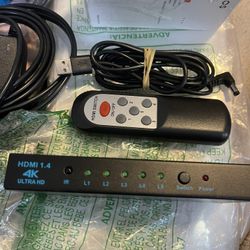 HDMI 5X1 Switch, 4K Ultra Hd With Remote Control. New. See my other offers 400 of deals.♨️♨️♨️