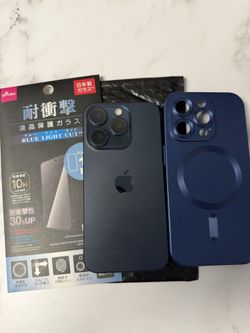 iPhone 15 Pro 128GB Blue Unlocked Good Condition (Free Accessories)