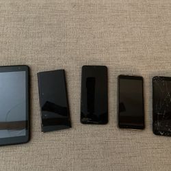 Broken iPhones Samsung tablet For Parts