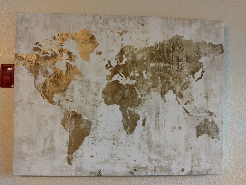 Canves Gold Leaf Map