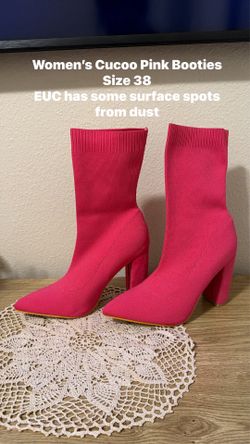 Women’s Cucoo Pink Booties Size 38