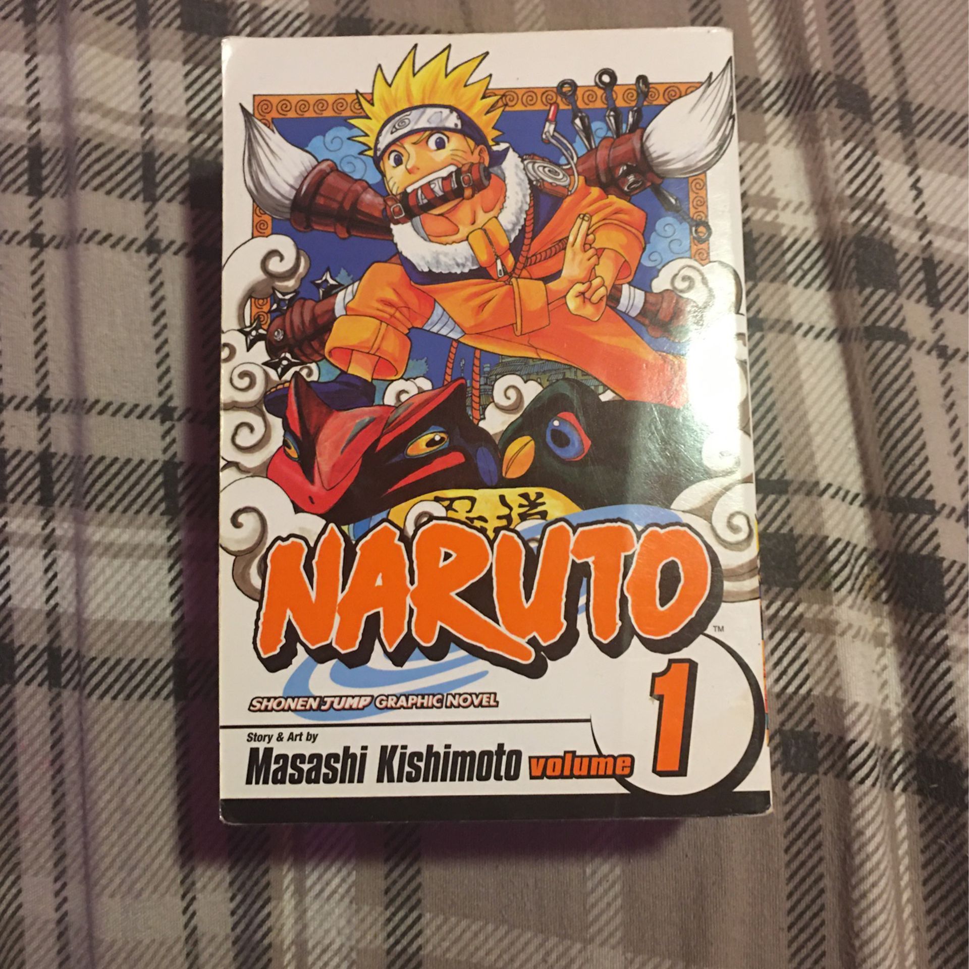 Naruto Manga Volumes 1, 7, 8 & 19
