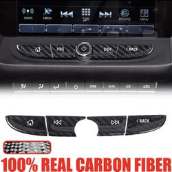 Real Carbon fiber GPS Navigation Buttons Cover Trim for Chevrolet Camaro 2016+
