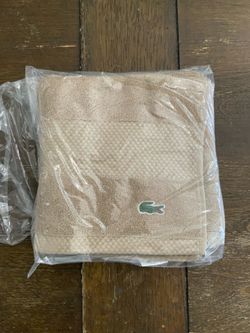 Lacoste Heritage Hand Towel Sand Light Brown 16x30