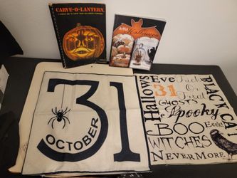 Vintage 1986 Pumpkin Carving Magazine, 2 Xs Custom Made Halloween  Pillow Covers,  Misc. Decorations $2-$20