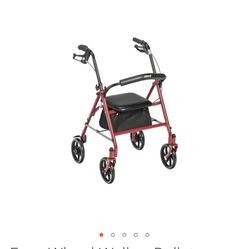 Walker With Wheels Seat In Storage Compartment