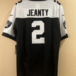 Ashton Jeanty #2 Raiders Black Jersey Vapor Limited Edition Size Medium