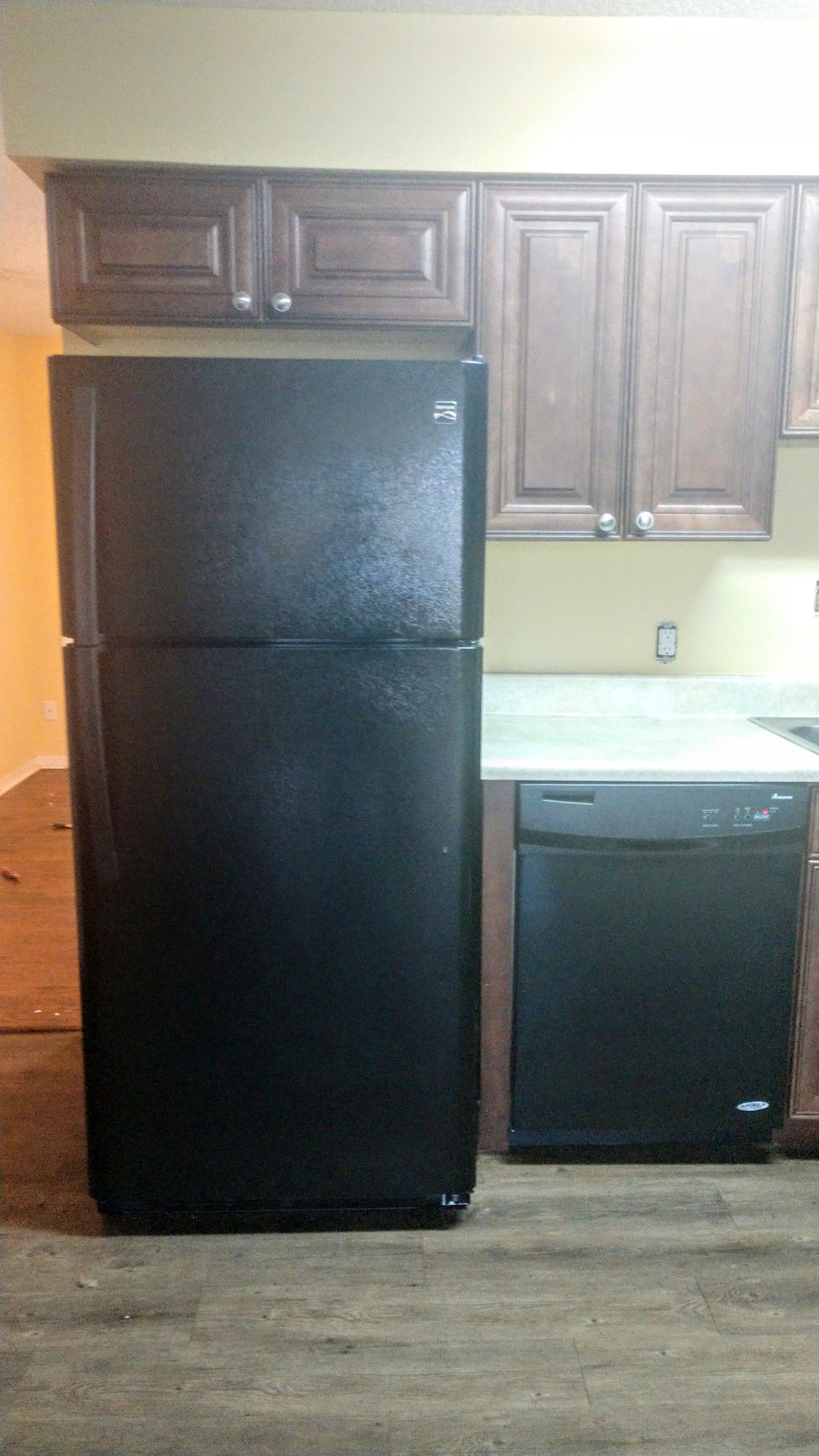 Stove dishwasher and refrigerator