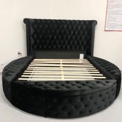 Delilah Black Bedroom Set with Storage (King/Queen Bed, Dresser, Mirror, Chest, Nightstand) /P