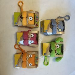 Set Of 5 Plush Ugly Doll W/Keychain Clip