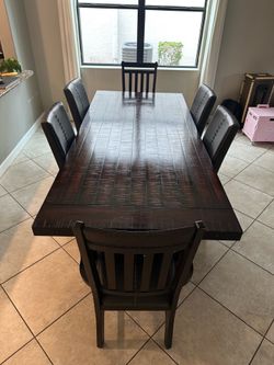 Modern rustic dining set