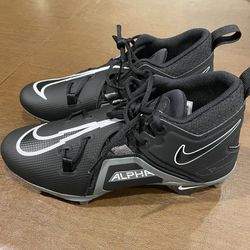 Nike Alpha Menace Pro 3 Shadow Black Football Cleats Men’s Size 10
