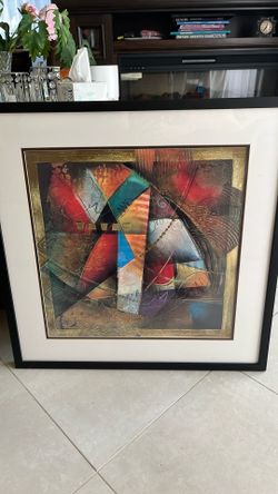 Abstract Custom Framed Art Print by Eric Waugh. Fully Framed.