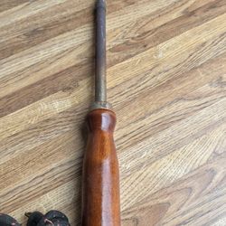 Vintage wood handle soldering iron